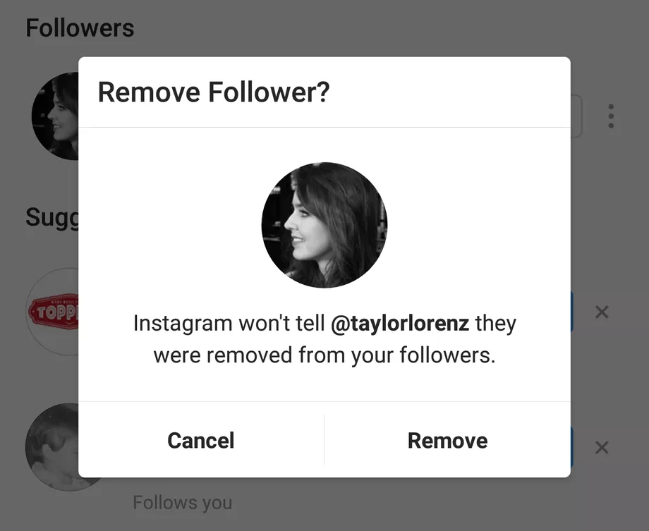 Gli aggiornamenti di Instagram rimuovono la funzione follower