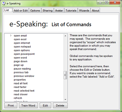Software di dettatura e-Speaking