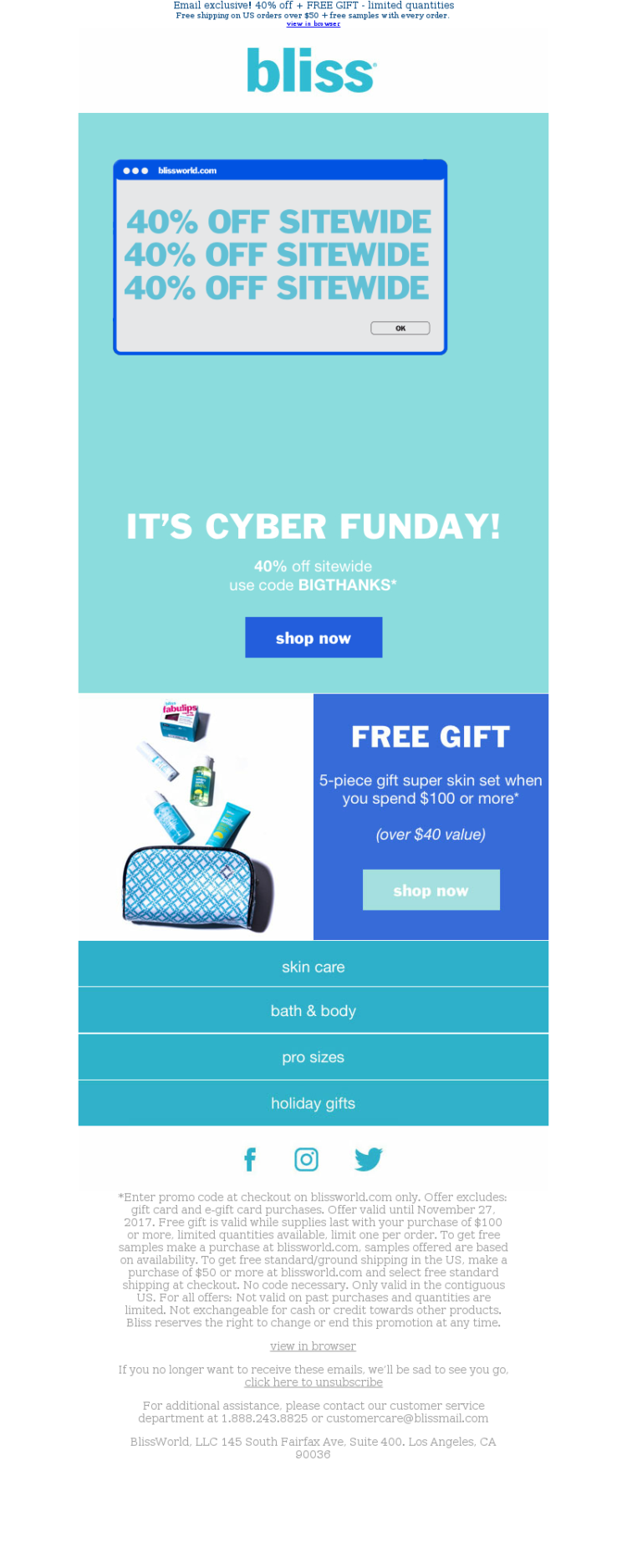 Holiday Email Marketing Bliss Cyber ​​Monday