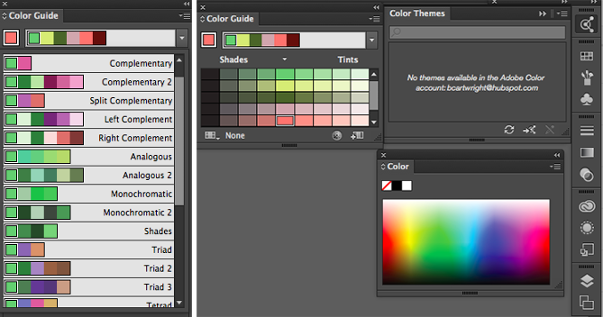 Opzioni di colore su Illustrator Color Guide tool "srcset =" https://blog.hubspot.com/hs-fs/hubfs/Color_Guide.png?t=1538627526611&width=335&height=176&name=Color_Guide.png 335w, https: // blog. hubspot.com/hs-fs/hubfs/Color_Guide.png?t=1538627526611&width=669&height=352&name=Color_Guide.png 669w, https://blog.hubspot.com/hs-fs/hubfs/Color_Guide.png?t=1538627526611&width = 1004 & height = 528 & name = Color_Guide.png 1004w, https://blog.hubspot.com/hs-fs/hubfs/Color_Guide.png?t=1538627526611&width=1338&height=704&name=Color_Guide.png 1338w, https: //blog.hubspot .com / hs-fs / hubfs / Color_Guide.png? t = 1538627526611 & width = 1673 & height = 880 & name = Color_Guide.png 1673w, https://blog.hubspot.com/hs-fs/hubfs/Color_Guide.png?t=1538627526611&width= 2007 & height = 1056 & name = Color_Guide.png 2007w "sizes =" (larghezza massima: 669px) 100vw, 669px