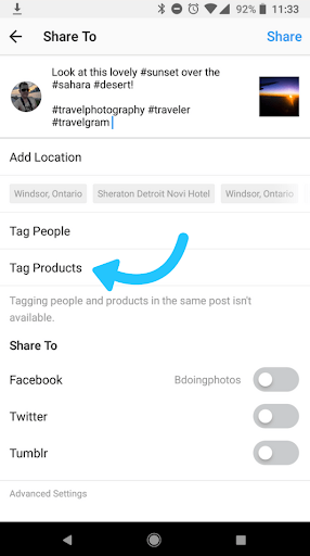 instagram marketing tag products