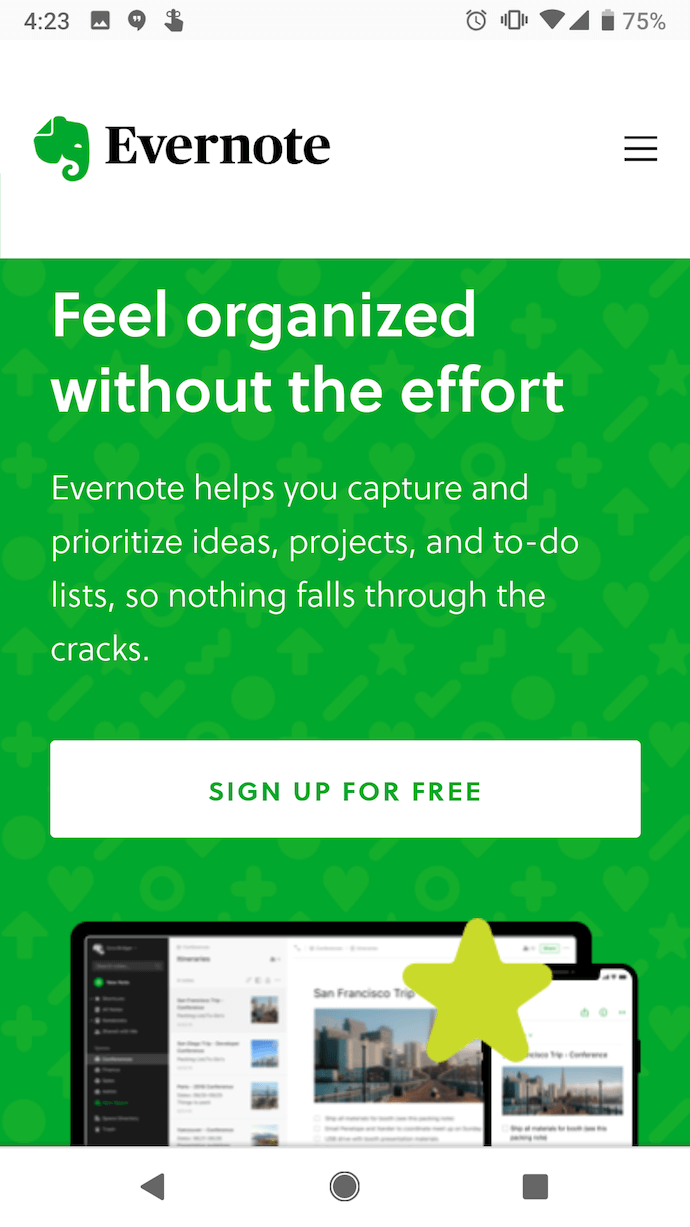 sito web evernote-mobile "width =" 350 "style =" width: 350px; blocco di visualizzazione; margin-left: auto; margin-right: auto; "srcset =" https://blog.hubspot.com/hs-fs/hubfs/evernote-mobile-website.png?t=1539749665517&width=175&name=evernote-mobile-website.png 175w, https : //blog.hubspot.com/hs-fs/hubfs/evernote-mobile-website.png? t = 1539749665517 & width = 350 & name = evernote-mobile-website.png 350w, https://blog.hubspot.com/hs- fs / hubfs / evernote-mobile-website.png? t = 1539749665517 & width = 525 & name = evernote-mobile-website.png 525w, https://blog.hubspot.com/hs-fs/hubfs/evernote-mobile-website.png ? t = 1539749665517 & width = 700 & name = evernote-mobile-website.png 700w, https://blog.hubspot.com/hs-fs/hubfs/evernote-mobile-website.png?t=1539749665517&width=875&name=evernote-mobile-mobile website.png 875w, https://blog.hubspot.com/hs-fs/hubfs/evernote-mobile-website.png?t=1539749665517&width=1050&name=evernote-mobile-website.png 1050w "sizes =" (max. larghezza: 350px) 100vw, 350px