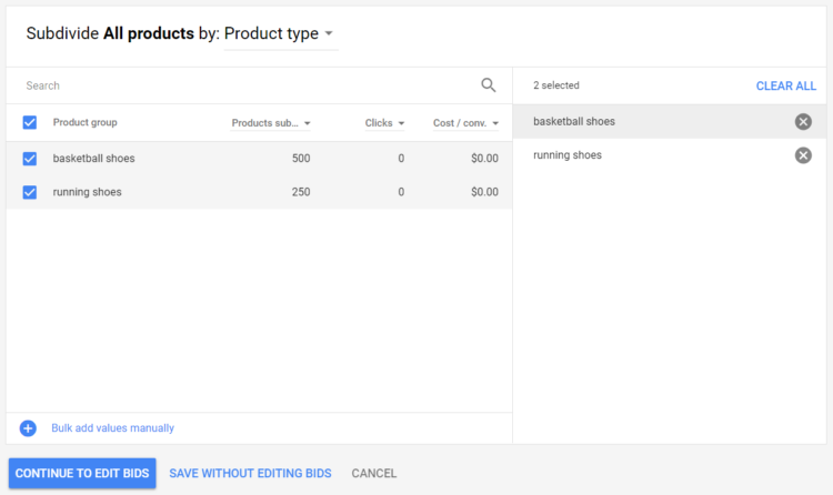 google shopping campaign tips product type