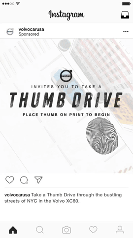 Annuncio video di Volvo Instagram