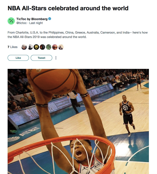 Twitter Moment sull'NBA All Star Game 2019 mostrato sul desktop "width =" 320 "style =" width: 320px; blocco di visualizzazione; margin-left: auto; margin-right: auto; "srcset =" https://blog.hubspot.com/hs-fs/hubfs/twitter-moment-nba.gif?width=160&name=twitter-moment-nba.gif 160w, https: / /blog.hubspot.com/hs-fs/hubfs/twitter-moment-nba.gif?width=320&name=twitter-moment-nba.gif 320w, https://blog.hubspot.com/hs-fs/hubfs/ twitter-moment-nba.gif? width = 480 & name = twitter-moment-nba.gif 480w, https://blog.hubspot.com/hs-fs/hubfs/twitter-moment-nba.gif?width=640&name=twitter -moment-nba.gif 640w, https://blog.hubspot.com/hs-fs/hubfs/twitter-moment-nba.gif?width=800&name=twitter-moment-nba.gif 800w, https: // blog .hubspot.com / hs-fs / hubfs / twitter-moment-nba.gif? width = 960 & name = twitter-moment-nba.gif 960w "sizes =" (larghezza massima: 320px) 100vw, 320px