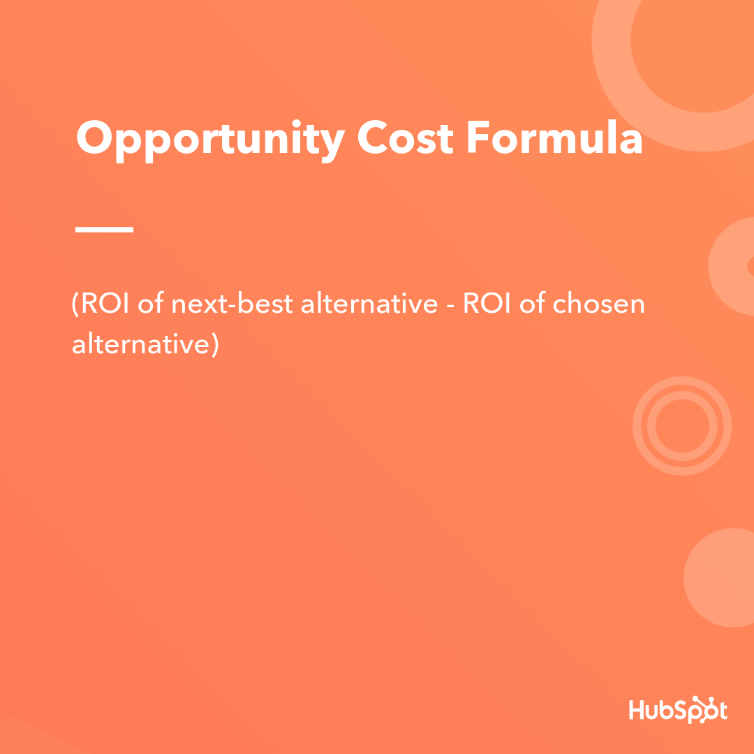 Formula costo opportunità
