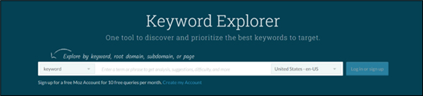 Keyword Explorer Strumento di ricerca delle parole chiave Moz