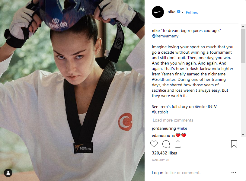 Nike Instagram ecommerce