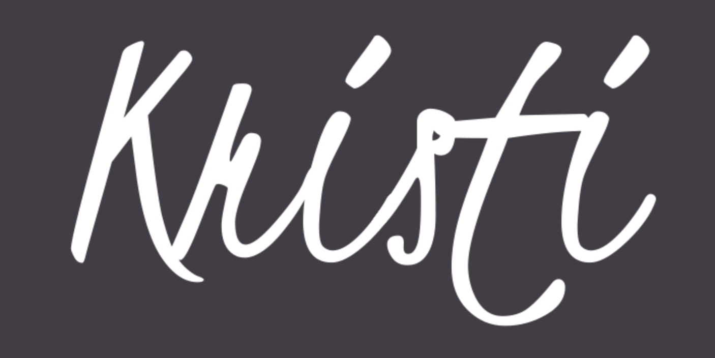 Font calligrafico casuale chiamato Kristi