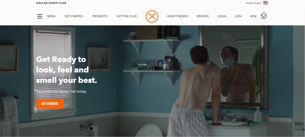 Dollar Shave Club call to action examples