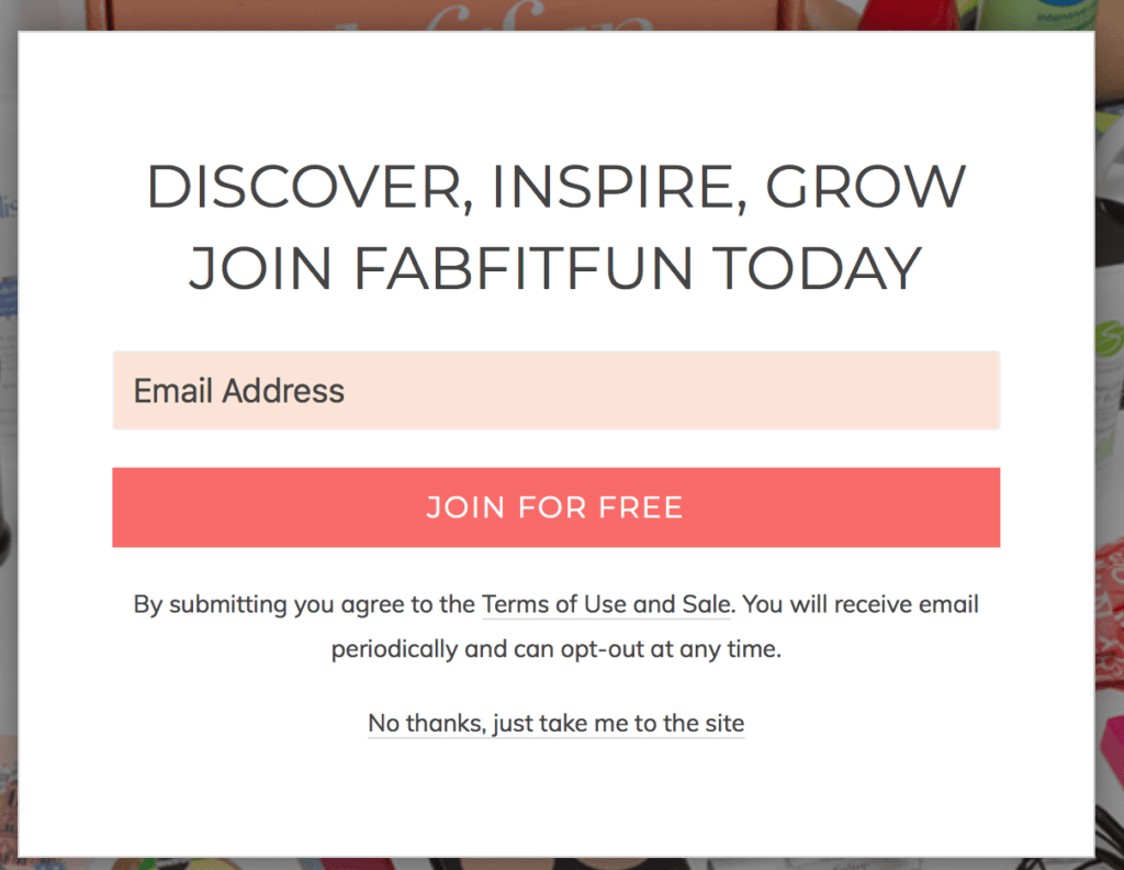 FabFitFun call to action examples