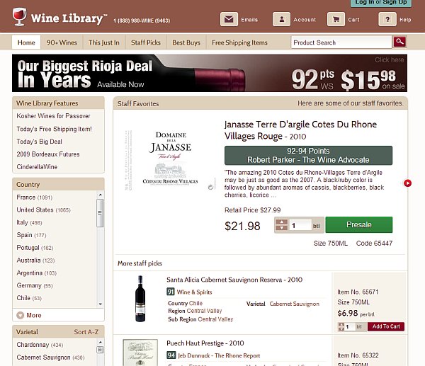 filtri della biblioteca del vino