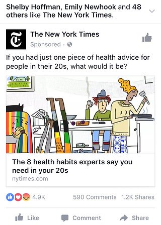 Facebook photo ad by the New York Times" srcset="https://blog.hubspot.com/hs-fs/hubfs/NYT%20mobile%20ad.jpg?width=160&name=NYT%20mobile%20ad.jpg 160w, https://blog.hubspot.com/hs-fs/hubfs/NYT%20mobile%20ad.jpg?width=320&name=NYT%20mobile%20ad.jpg 320w, https://blog.hubspot.com/hs-fs/hubfs/NYT%20mobile%20ad.jpg?width=480&name=NYT%20mobile%20ad.jpg 480w, https://blog.hubspot.com/hs-fs/hubfs/NYT%20mobile%20ad.jpg?width=640&name=NYT%20mobile%20ad.jpg 640w, https://blog.hubspot.com/hs-fs/hubfs/NYT%20mobile%20ad.jpg?width=800&name=NYT%20mobile%20ad.jpg 800w, https://blog.hubspot.com/hs-fs/hubfs/NYT%20mobile%20ad.jpg?width=960&name=NYT%20mobile%20ad.jpg 960w" sizes="(max-width: 320px) 100vw, 320px