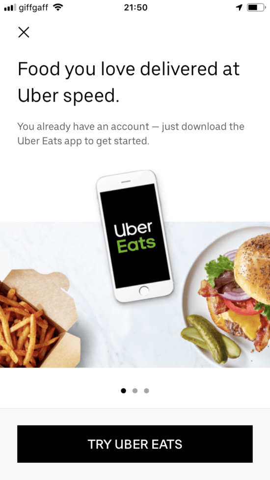 Uber mangia