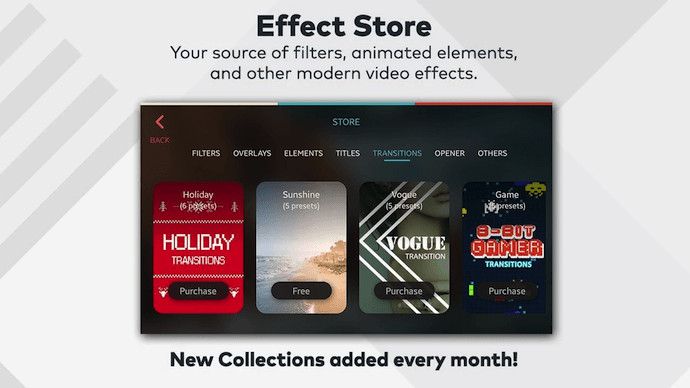 Effect Store sull'app mobile FilmoraGo di Wondershare