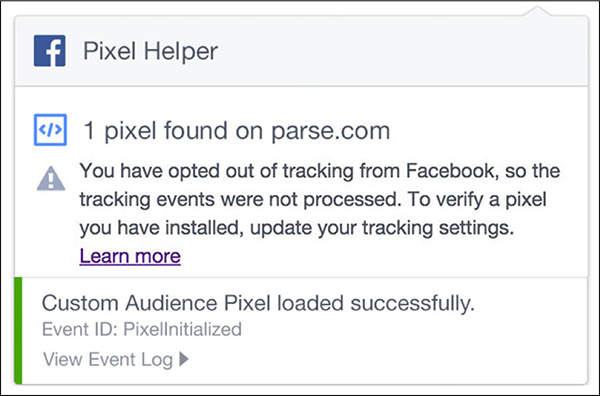 Facebook Pixel Helper Strumento di social media marketing