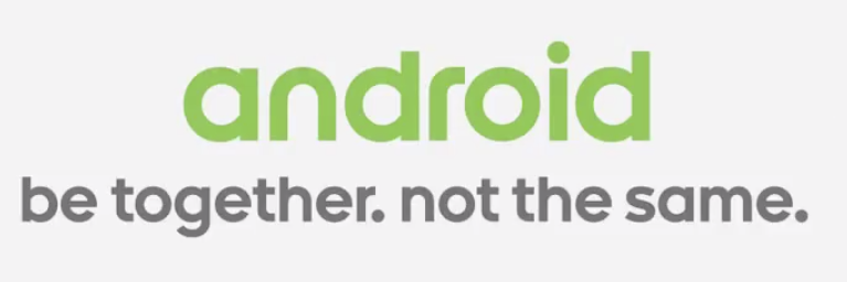 logo e tagline Android.