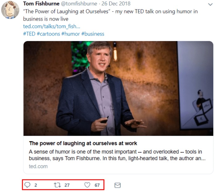 Tom Fishburne TED Talk tweet