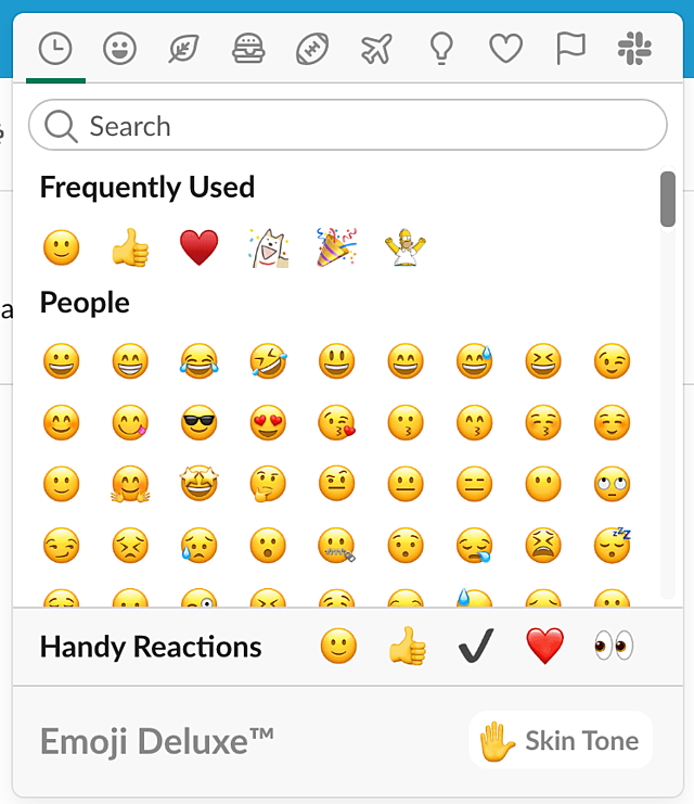 Opzioni di reazione Emoji allentate
