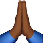 emoji delle mani di preghiera