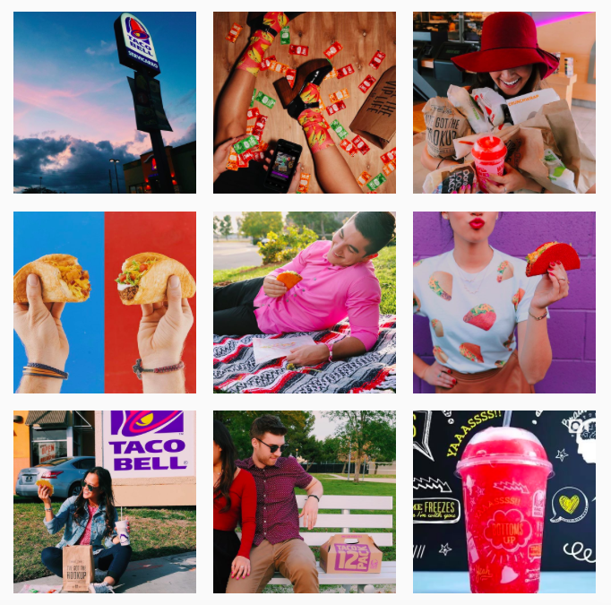 taco-bell-instagram-collage.png "larghezza =" 682 "altezza =" 675 "style =" display: block; margine sinistro: auto; margin-right: auto; "srcset =" https://blog.hubspot.com/hs-fs/hubfs/taco-bell-instagram-collage.png?width=341&height=338&name=taco-bell-instagram-collage. png 341w, https://blog.hubspot.com/hs-fs/hubfs/taco-bell-instagram-collage.png?width=682&height=675&name=taco-bell-instagram-collage.png 682w, https: // blog.hubspot.com/hs-fs/hubfs/taco-bell-instagram-collage.png?width=1023&height=1013&name=taco-bell-instagram-collage.png 1023w, https://blog.hubspot.com/hs -fs / hubfs / taco-bell-instagram-collage.png? larghezza = 1364 e altezza = 1350 e nome = taco-bell-instagram-collage.png 1364w, https://blog.hubspot.com/hs-fs/hubfs/taco- bell-instagram-collage.png? larghezza = 1705 e altezza = 1688 e nome = taco-bell-instagram-collage.png 1705w, https://blog.hubspot.com/hs-fs/hubfs/taco-bell-instagram-collage.png ? larghezza = 2046 e altezza = 2025 e nome = taco-bell-instagram-collage.png 2046w "dimensioni =" (larghezza massima: 682px) 100vw, 682px