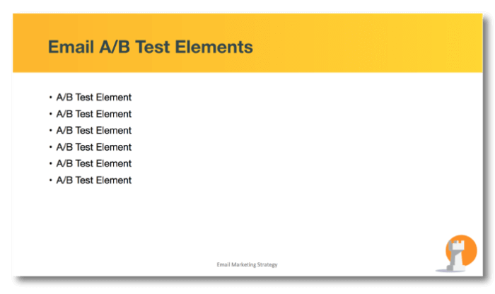 Email A / B Test Elements