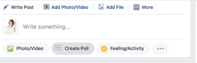 how to make a Facebook poll