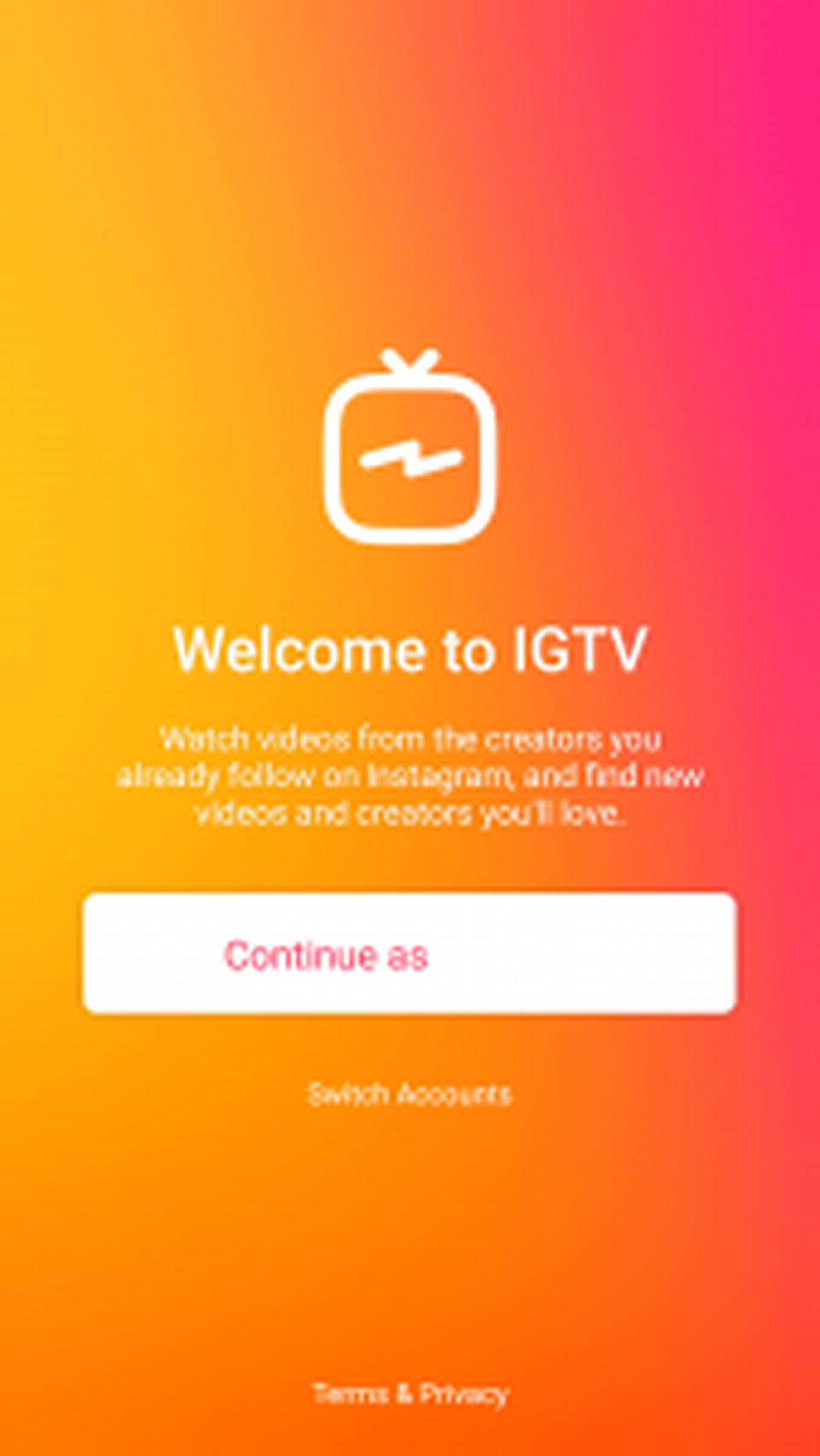 Logo di Instagram Tv