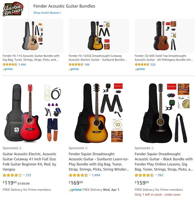 chitarre acustiche di annunci sponsorizzati da Amazon "larghezza =" 800 "style =" larghezza: 800px; "srcset =" https://blog.hubspot.com/hs-fs/hubfs/amazon-sponsored-acoustic-guitars.jpg?width= 400 & name = amazon-sponsorizzato-acoustic-guitars.jpg 400w, https://blog.hubspot.com/hs-fs/hubfs/amazon-sponsored-acoustic-guitars.jpg?width=800&name=amazon-sponsored-acoustic-guitars .jpg 800w, https://blog.hubspot.com/hs-fs/hubfs/amazon-sponsored-acoustic-guitars.jpg?width=1200&name=amazon-sponsored-acoustic-guitars.jpg 1200w, https: // blog .hubspot.com / hs-fs / hubfs / amazon-sponsored-acoustic-guitars.jpg? larghezza = 1600 & nome = amazon-sponsorizzato-acoustic-guitars.jpg 1600w, https://blog.hubspot.com/hs-fs/ hubfs / amazon-sponsorizzato-acustico-guitars.jpg? larghezza = 2000 e nome = amazon-sponsorizzato-acustico-guitars.jpg 2000w, https://blog.hubspot.com/hs-fs/hubfs/amazon-sponsored-acoustic-guitars .jpg? larghezza = 2400 e nome = amazon-sponsorizzato-acoustic-guitars.jpg 2400w "dimensioni =" (larghezza massima: 800px) 100vw, 800px