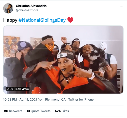 christina alessandria giornata nazionale dei fratelli social media vacanza tweet