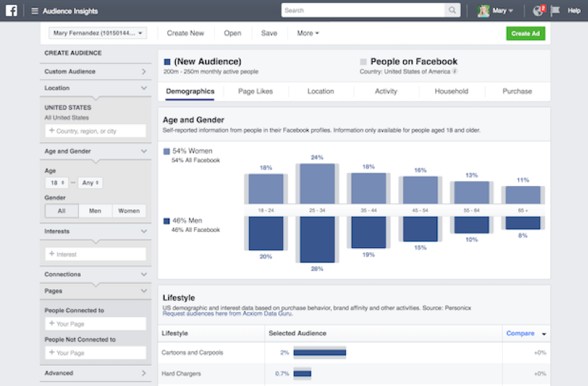 Facebook Audience Insights social media