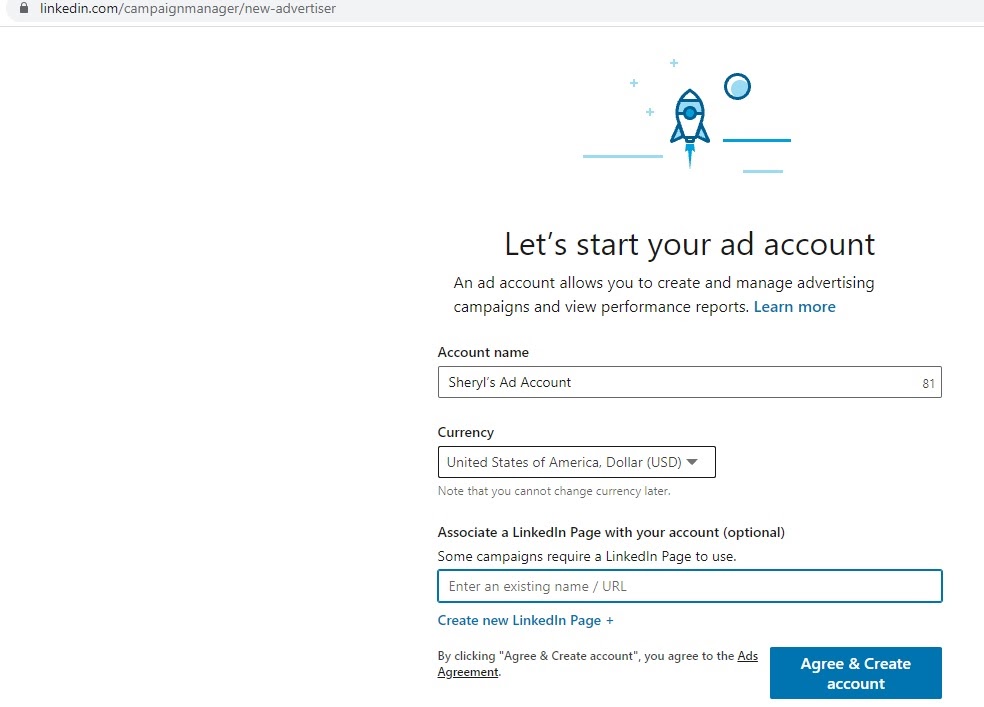 Come creare un account pubblicitario LinkedIn per il retargeting