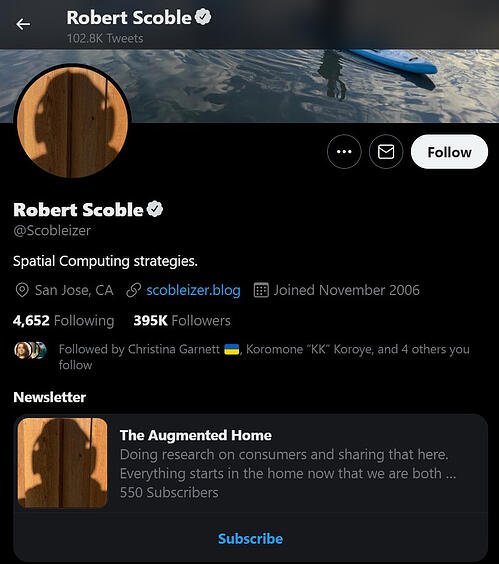 account twitter power user: robert scoble