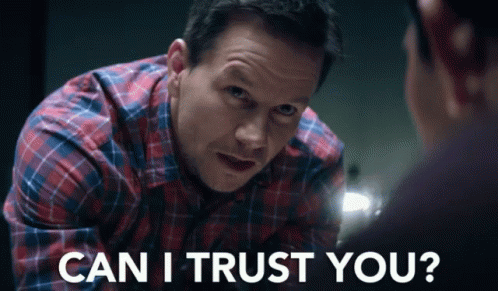 Mark Wahlberg "Posso fidarmi di te?" gif Formula della percentuale di clic dell'e-mail