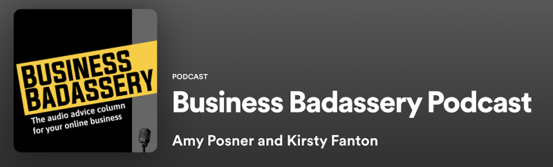 Un breve podcast è uno spuntino.  Il podcast Business Badassery si autodefinisce "La colonna dei consigli audio per il tuo business online".