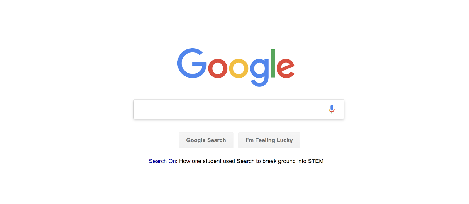 principali motori di ricerca: home page di Google