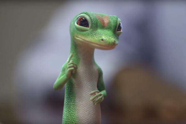 Esempio di personaggio del marchio Geico Gecko