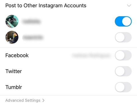 come pubblicare su instagram: condividi su altri account