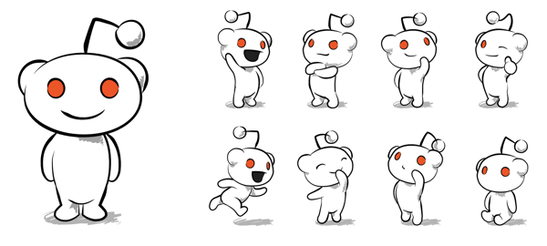 Esempio di personaggio del marchio Reddit Snoo
