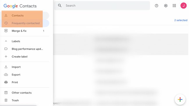Esempio di come creare un gruppo in Gmail: Apri le opzioni di contatto in Contatti Google
